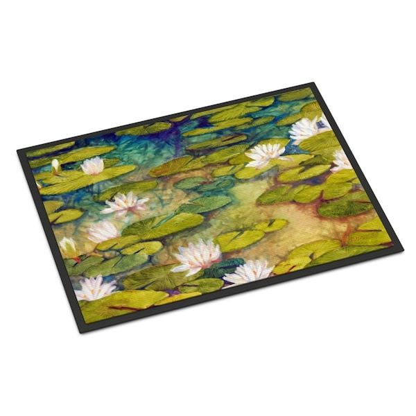 Carolines Treasures 18 x 27 in. Waterlillies by Ferris Hotard Indoor or Outdoor Mat FHC1001MAT - main